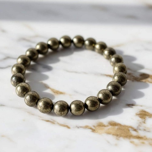 Pyrit kugelarmband 8mm - kugelarmband,