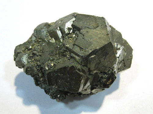 Pyrit mit hämatit kristall - pyrit,