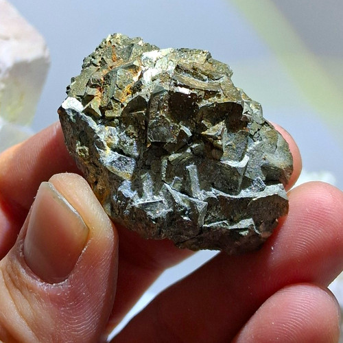 Pyrit mit flourit mineralstufe - pyrit,