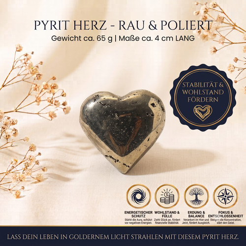 Pyrit herz g kristall - herz,