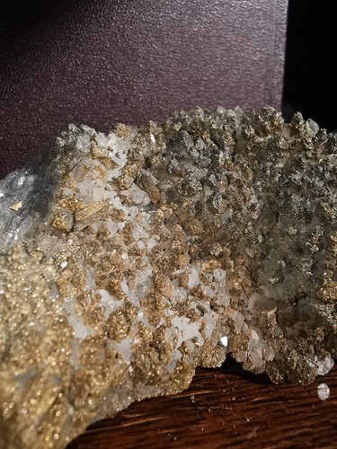Katzengold pyrit auf calzit - katzengold,